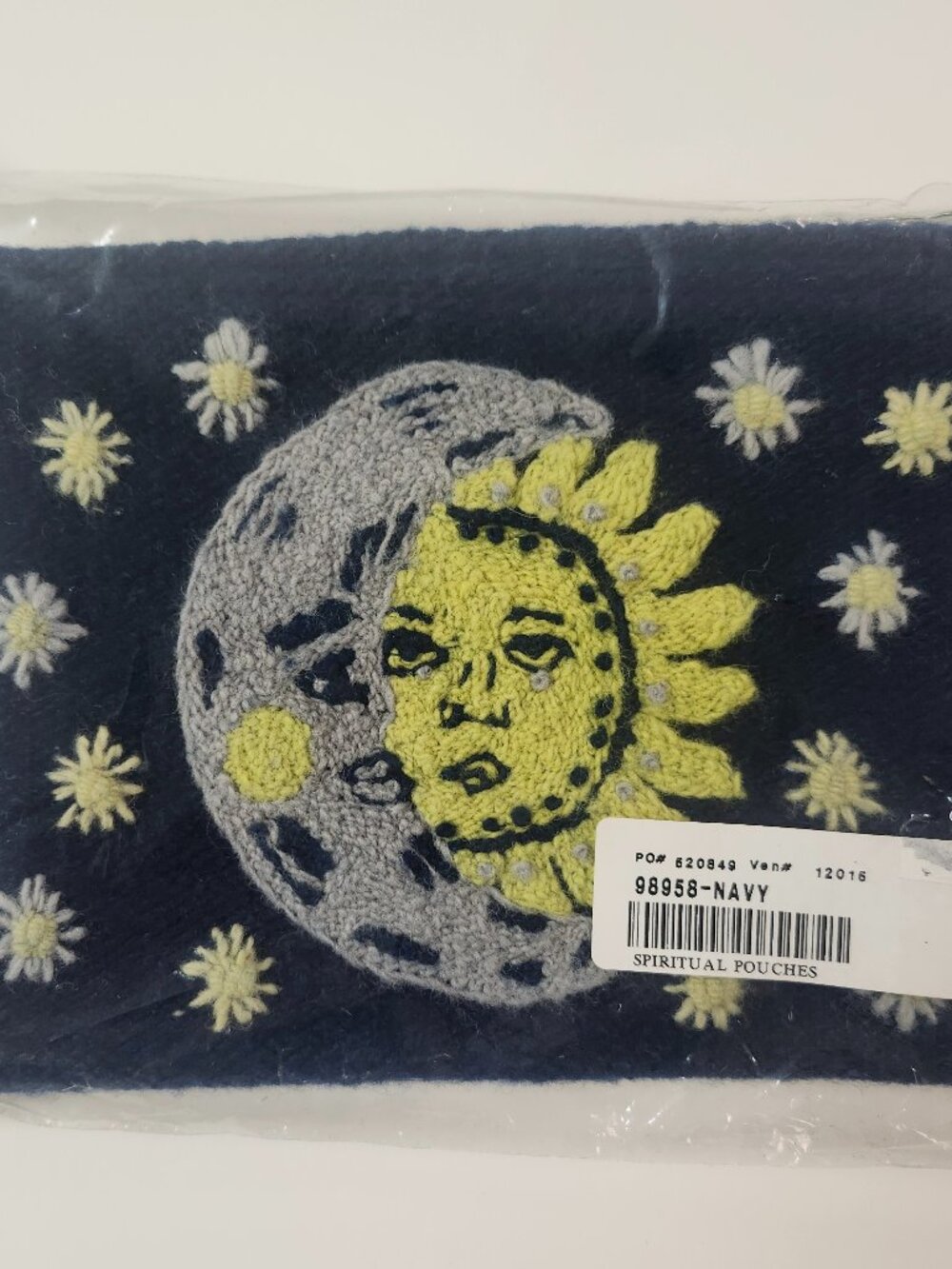 Jenny Krauss Embroidered Wool Handmade colorful Clutch wallet cosmetic bag